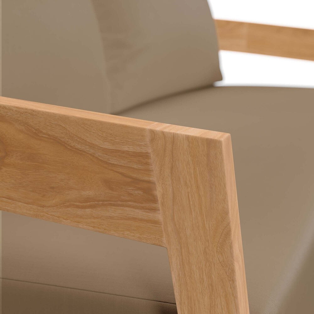 EEI-5601 Brisbane Teak Wood Outdoor Patio Loveseat by Modway