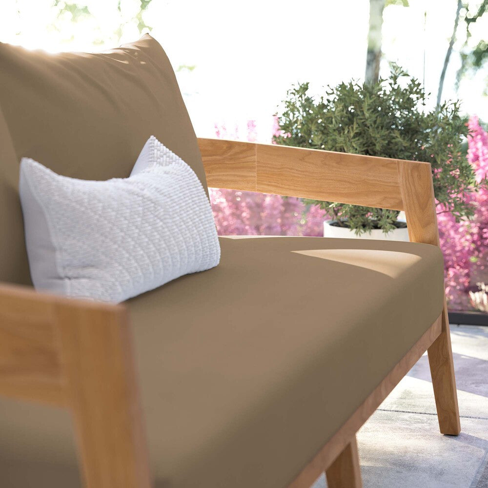 EEI-5601 Brisbane Teak Wood Outdoor Patio Loveseat by Modway