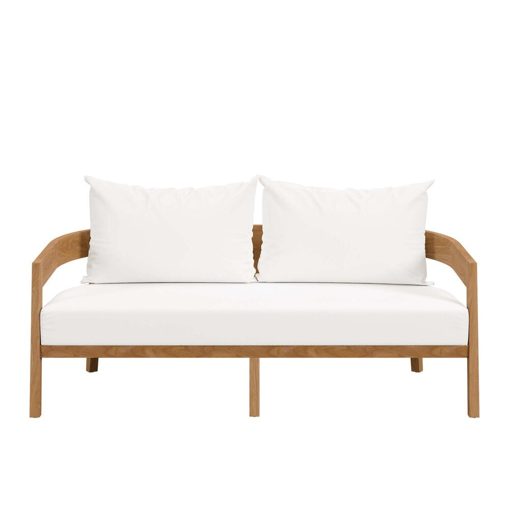 EEI-5601 Brisbane Teak Wood Outdoor Patio Loveseat by Modway