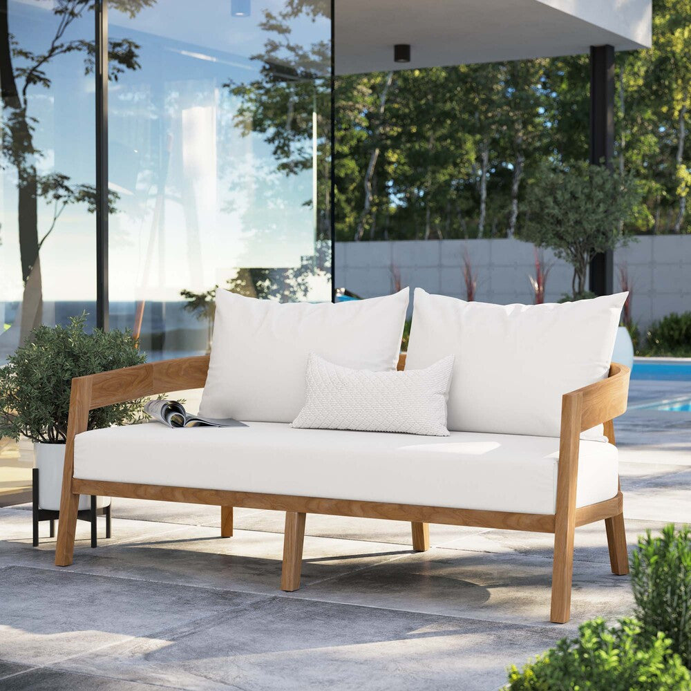 EEI-5601 Brisbane Teak Wood Outdoor Patio Loveseat by Modway