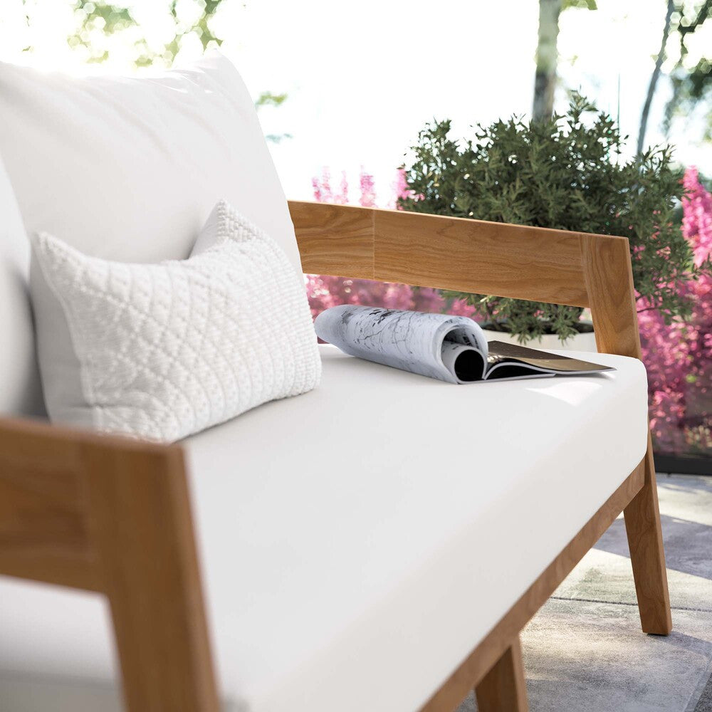 EEI-5601 Brisbane Teak Wood Outdoor Patio Loveseat by Modway