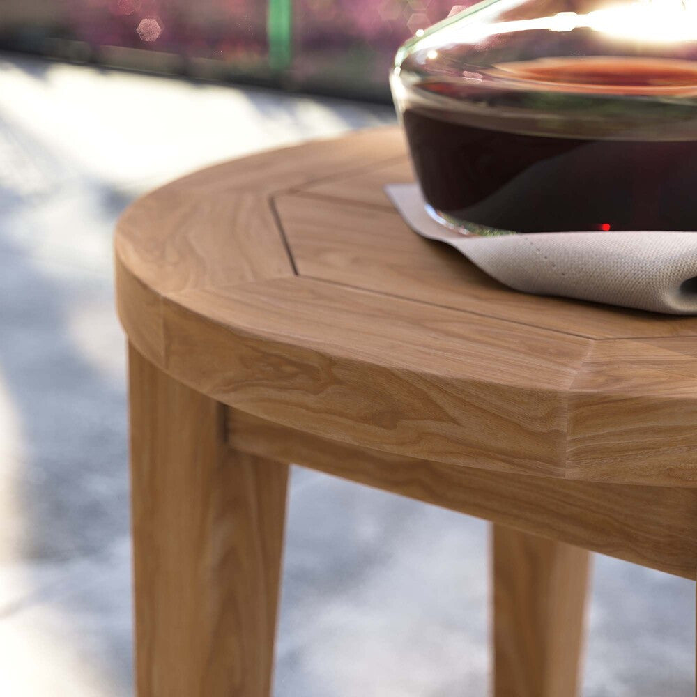 EEI-5604-NAT Brisbane Teak Wood Outdoor Patio Side Table by Modway