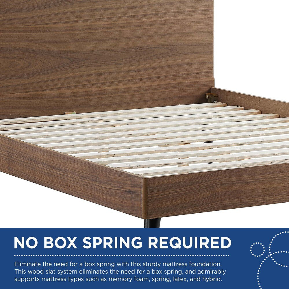 MOD-6254-WAL Bronwen Wood Queen Platform Bed by Modway