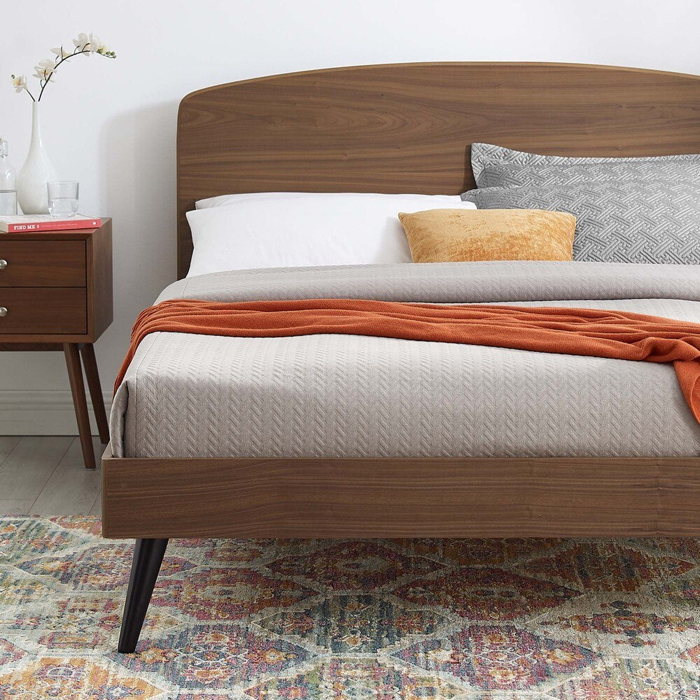 MOD-6254-WAL Bronwen Wood Queen Platform Bed by Modway