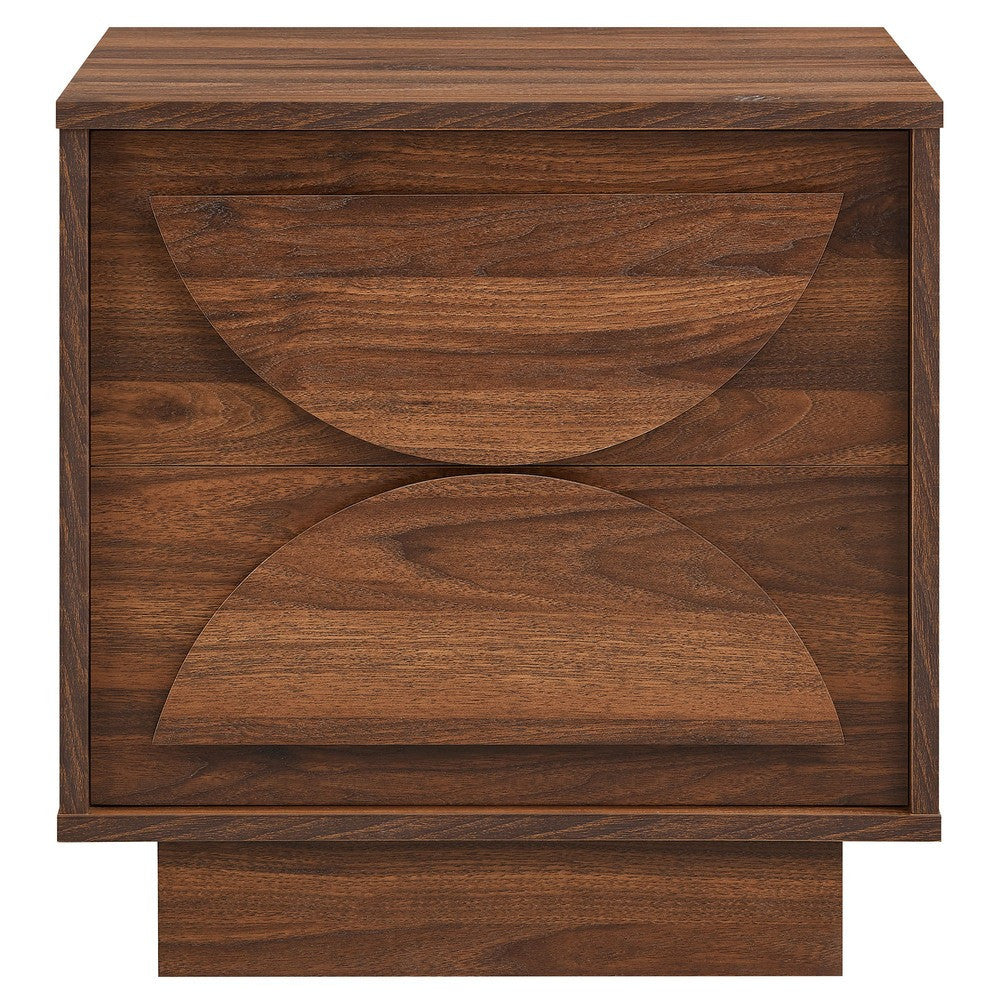 MOD-7162-WAL Bulwark 2-Drawer Nightstand by Modway
