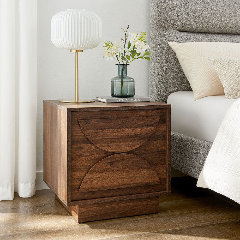 MOD-7162-WAL Bulwark 2-Drawer Nightstand by Modway
