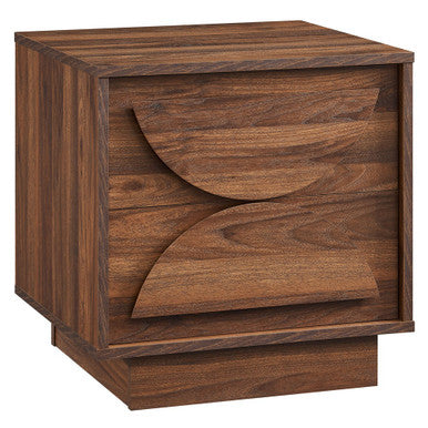 Modway MOD-7162-WAL Bulwark 2-Drawer Nightstand Walnut