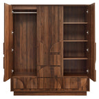 MOD-7164-WAL Bulwark 3-Door Wardrobe Closet by Modway