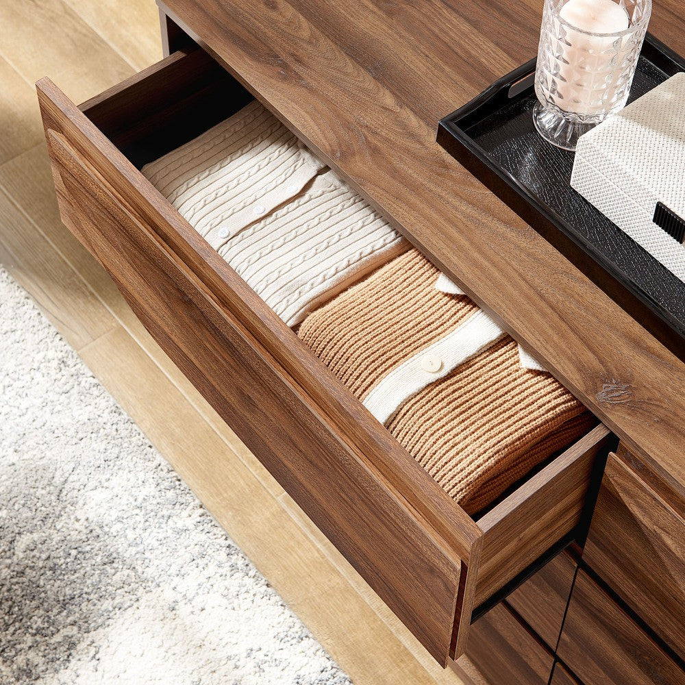 MOD-7163-WAL Bulwark 6-Drawer Dresser by Modway