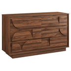 Modway MOD-7163-WAL Bulwark 6-Drawer Dresser Walnut