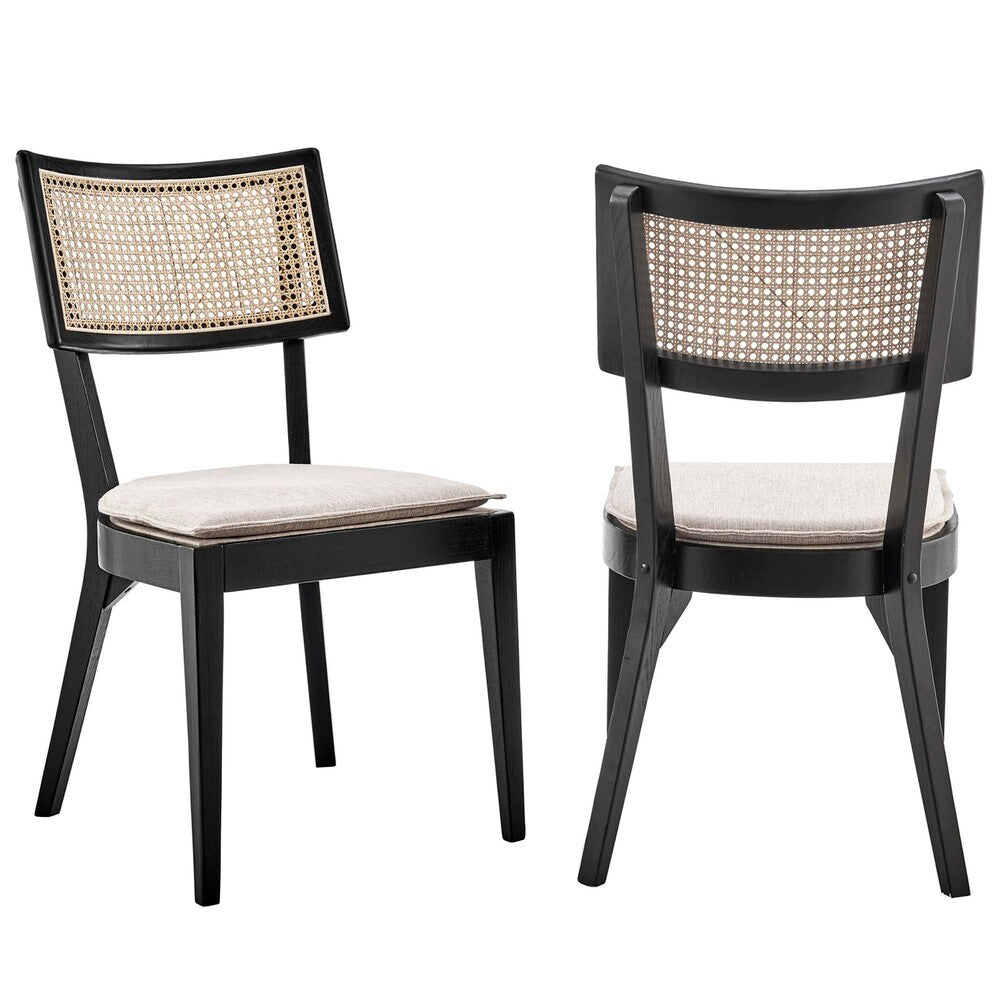 Modway Caledonia Fabric Upholstered Wood Dining Chair Set of 2 by Modway-EEI-6080