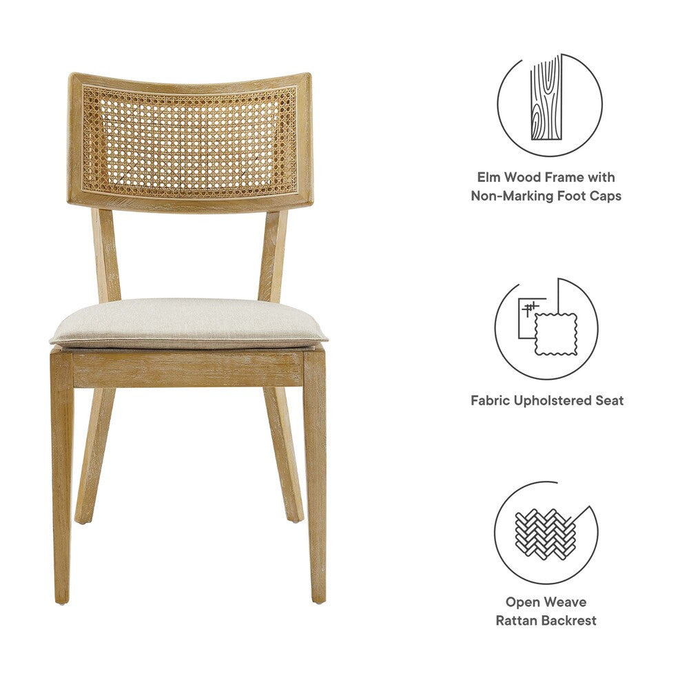 Modway Caledonia Fabric Upholstered Wood Dining Chair Set of 2 by Modway-EEI-6080