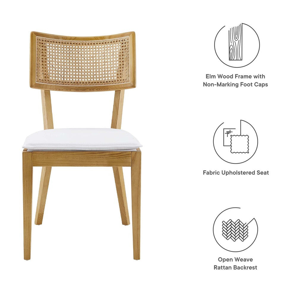 Modway Caledonia Fabric Upholstered Wood Dining Chair Set of 2 by Modway-EEI-6080