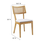 Modway Caledonia Fabric Upholstered Wood Dining Chair Set of 2 by Modway-EEI-6080