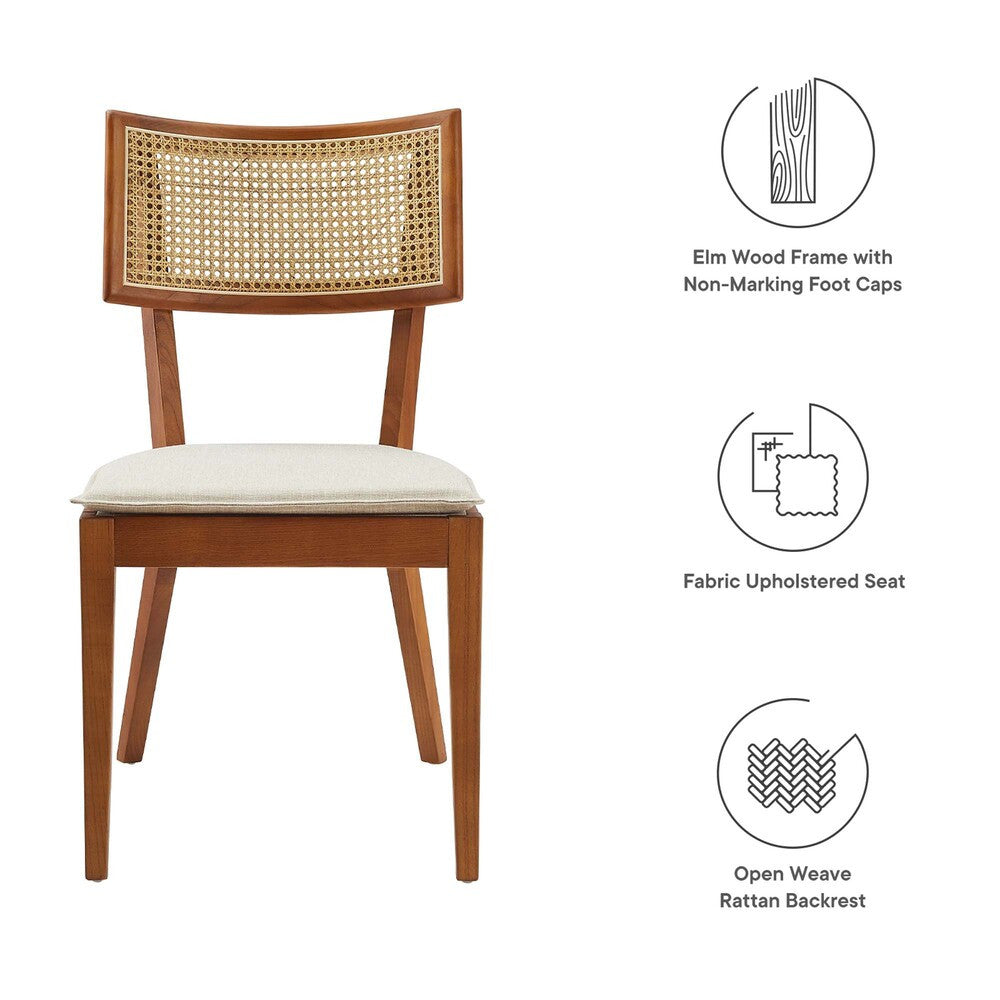 Modway Caledonia Fabric Upholstered Wood Dining Chair Set of 2 by Modway-EEI-6080