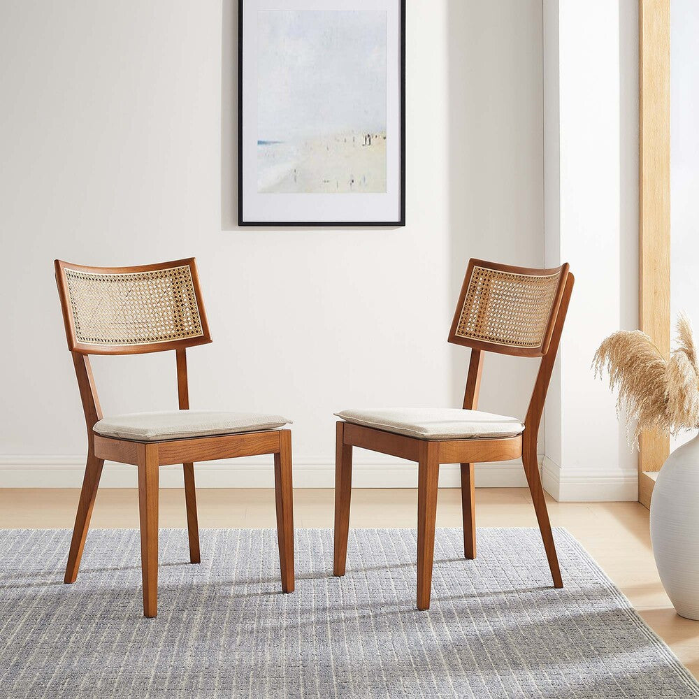 Modway Caledonia Fabric Upholstered Wood Dining Chair Set of 2 by Modway-EEI-6080