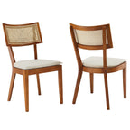 Modway Caledonia Fabric Upholstered Wood Dining Chair Set of 2 by Modway-EEI-6080