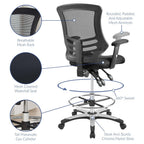 EEI-3043-BLK Calibrate Mesh Drafting Chair by Modway