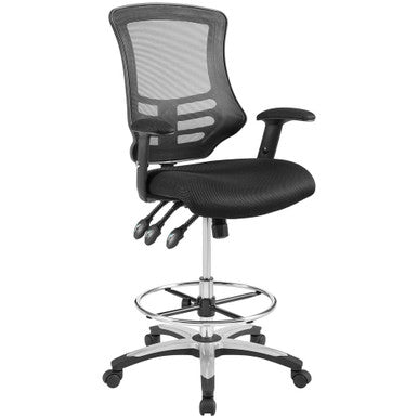 Modway EEI-3043-BLK Calibrate Mesh Drafting Chair Black