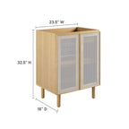 EEI-6621 Calla 24" Perforated Metal Bathroom Vanity Cabinet (Sink Basin Not Included) by Modway
