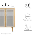 EEI-6621 Calla 24" Perforated Metal Bathroom Vanity Cabinet (Sink Basin Not Included) by Modway