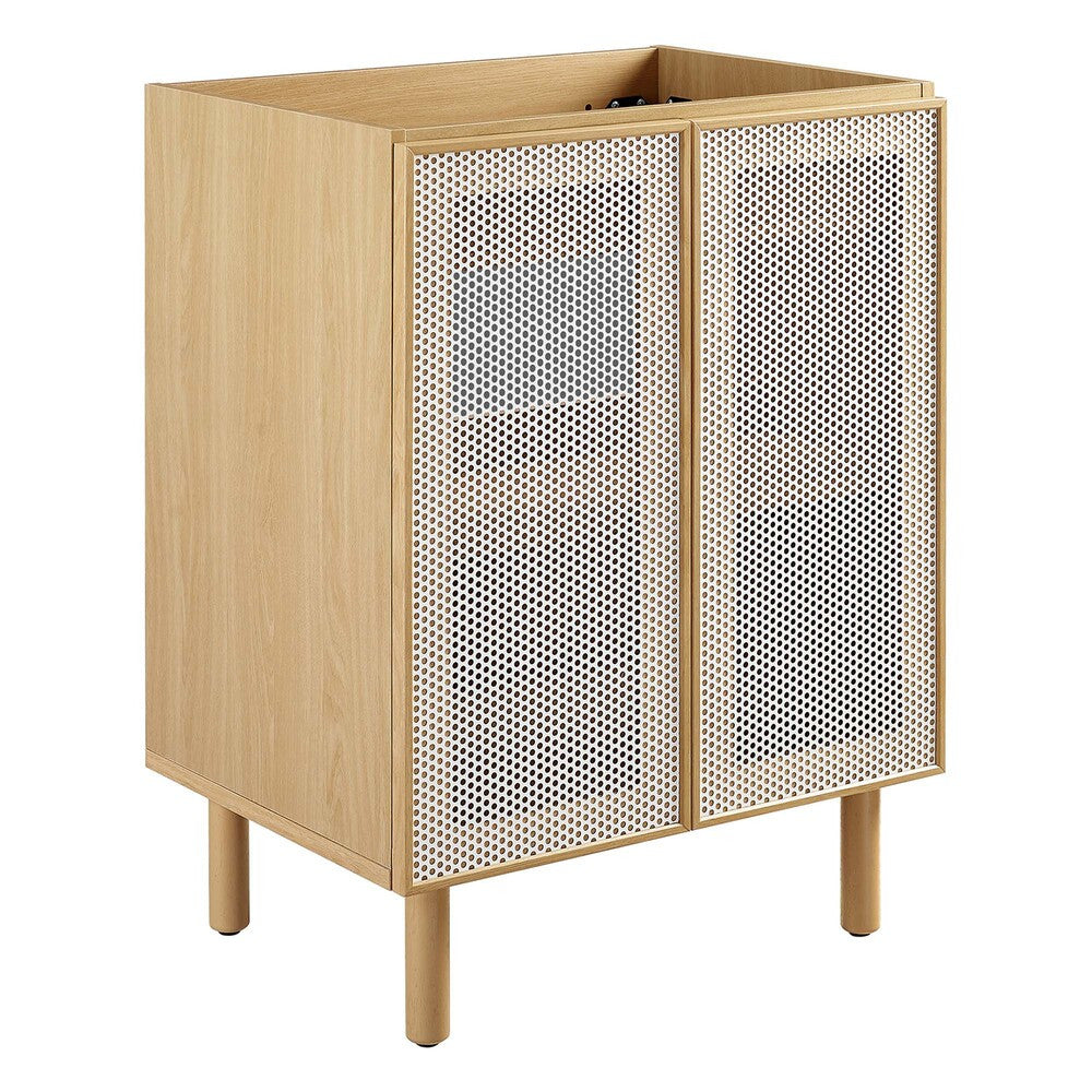 EEI-6621 Calla 24" Perforated Metal Bathroom Vanity Cabinet (Sink Basin Not Included) by Modway