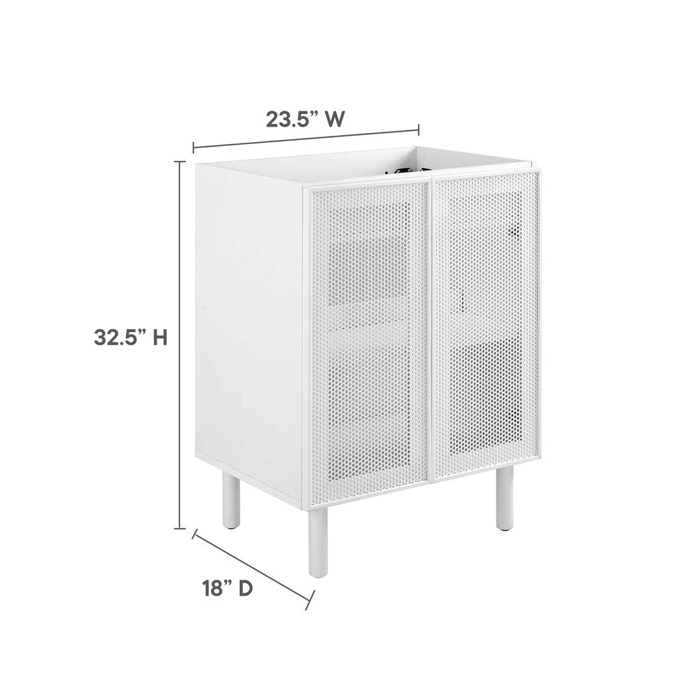 EEI-6621 Calla 24" Perforated Metal Bathroom Vanity Cabinet (Sink Basin Not Included) by Modway