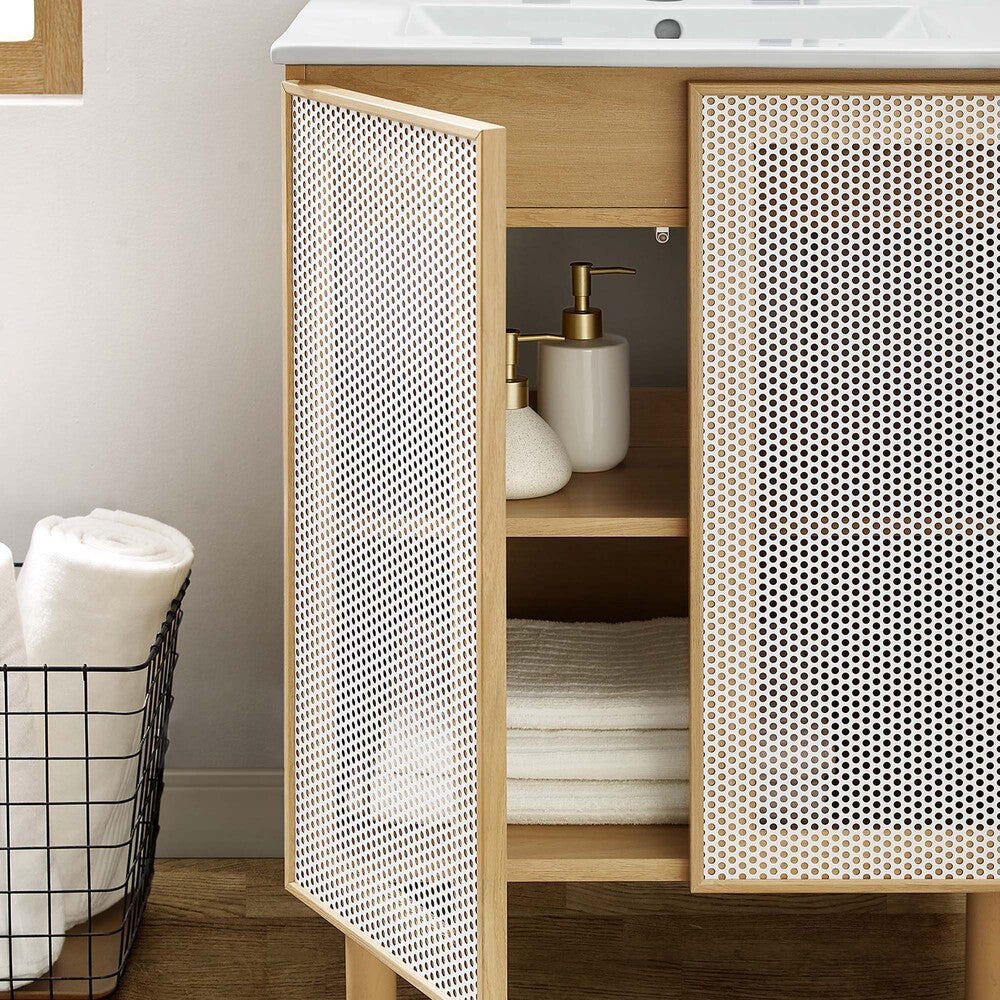 EEI-6677 Calla 24" Perforated Metal Bathroom Vanity by Modway