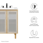 EEI-6677 Calla 24" Perforated Metal Bathroom Vanity by Modway