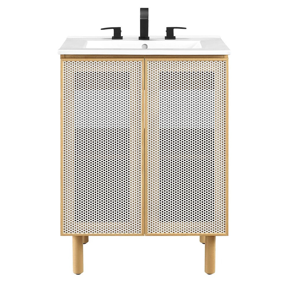 EEI-6677 Calla 24" Perforated Metal Bathroom Vanity by Modway