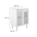 EEI-6677 Calla 24" Perforated Metal Bathroom Vanity by Modway