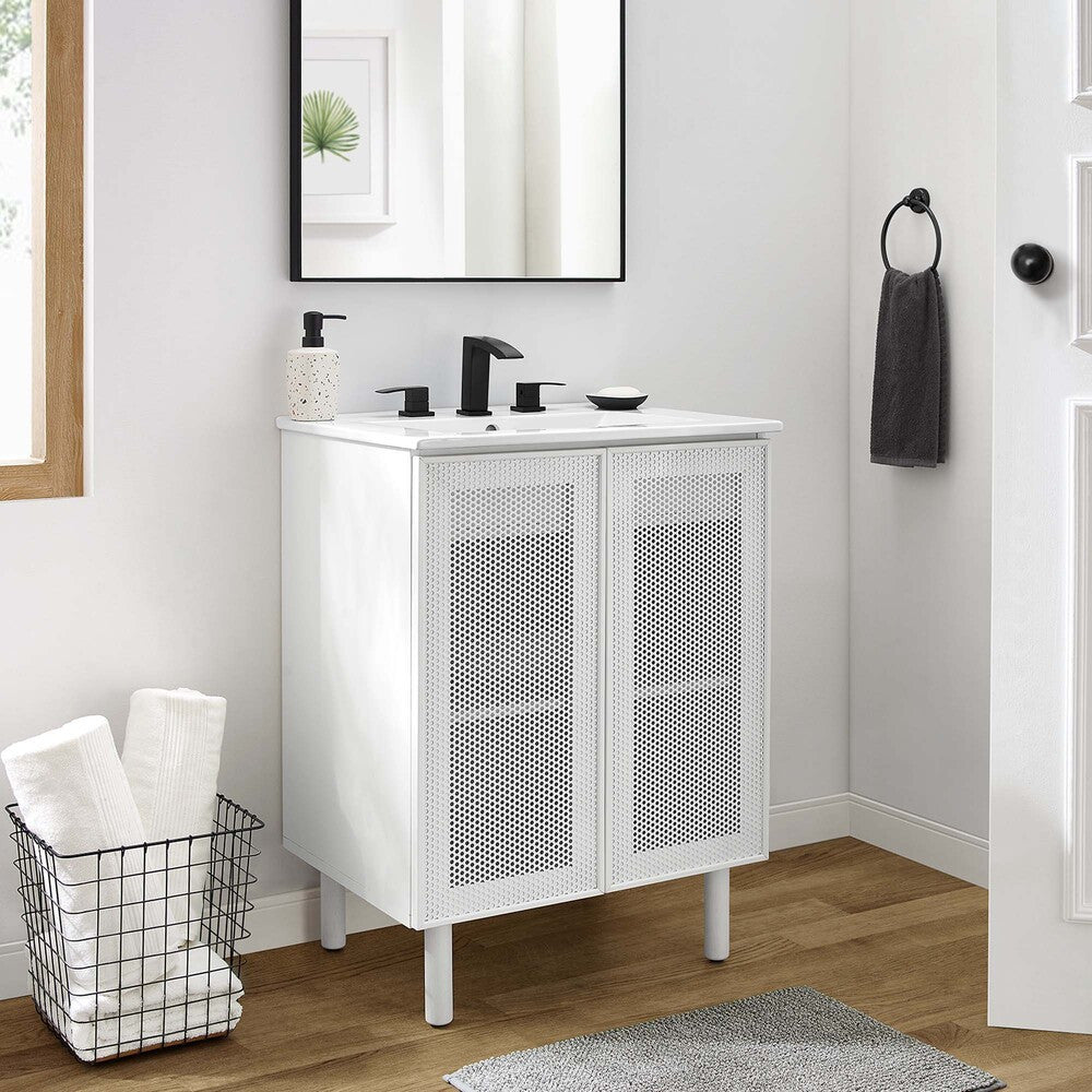 EEI-6677 Calla 24" Perforated Metal Bathroom Vanity by Modway