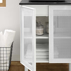 EEI-6679-BLK-WHI Calla 24" Perforated Metal Bathroom Vanity by Modway