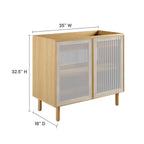 EEI-6622 Calla 36" Perforated Metal Bathroom Vanity Cabinet (Sink Basin Not Included) by Modway