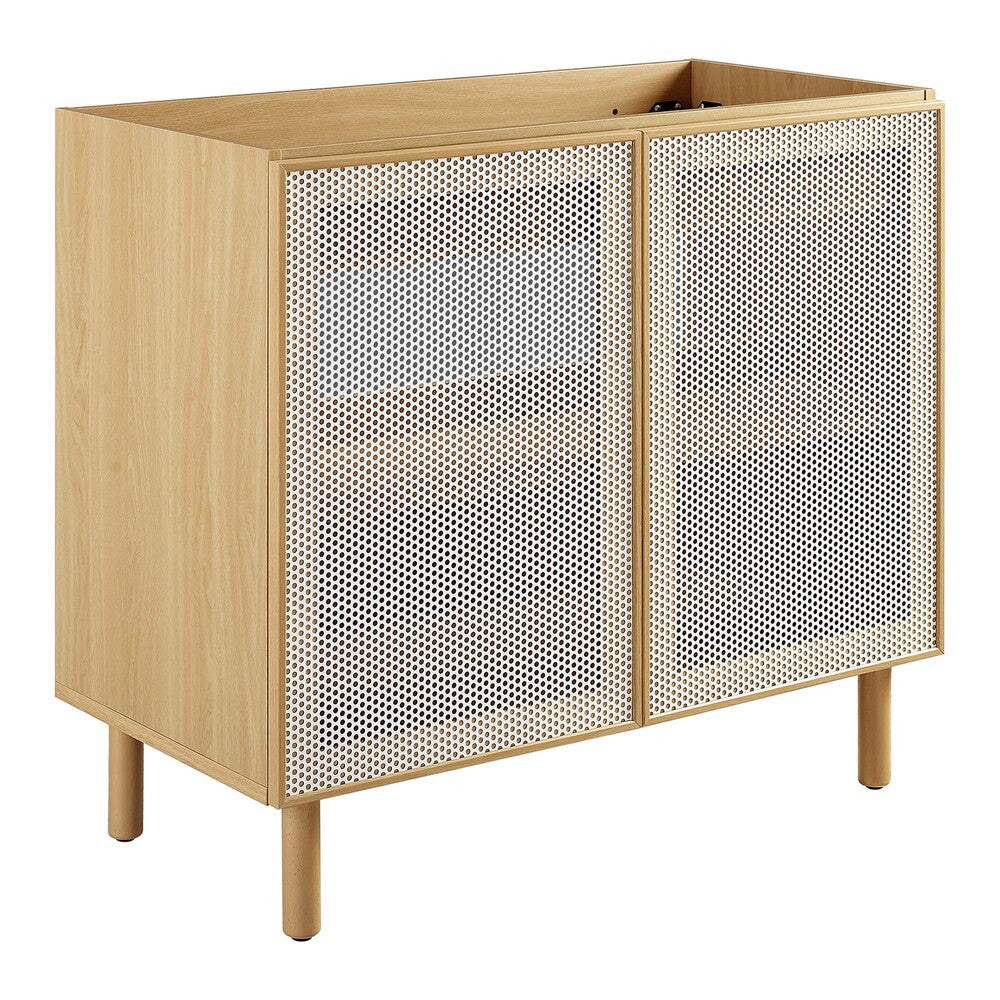 EEI-6622 Calla 36" Perforated Metal Bathroom Vanity Cabinet (Sink Basin Not Included) by Modway