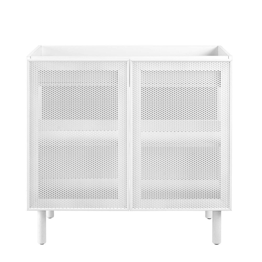 EEI-6622 Calla 36" Perforated Metal Bathroom Vanity Cabinet (Sink Basin Not Included) by Modway