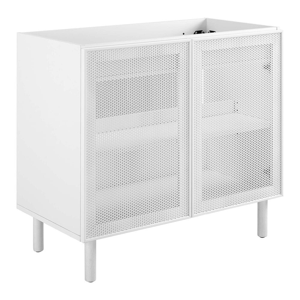 EEI-6622 Calla 36" Perforated Metal Bathroom Vanity Cabinet (Sink Basin Not Included) by Modway