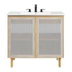 EEI-6678 Calla 36" Perforated Metal Bathroom Vanity by Modway