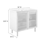 EEI-6678 Calla 36" Perforated Metal Bathroom Vanity by Modway