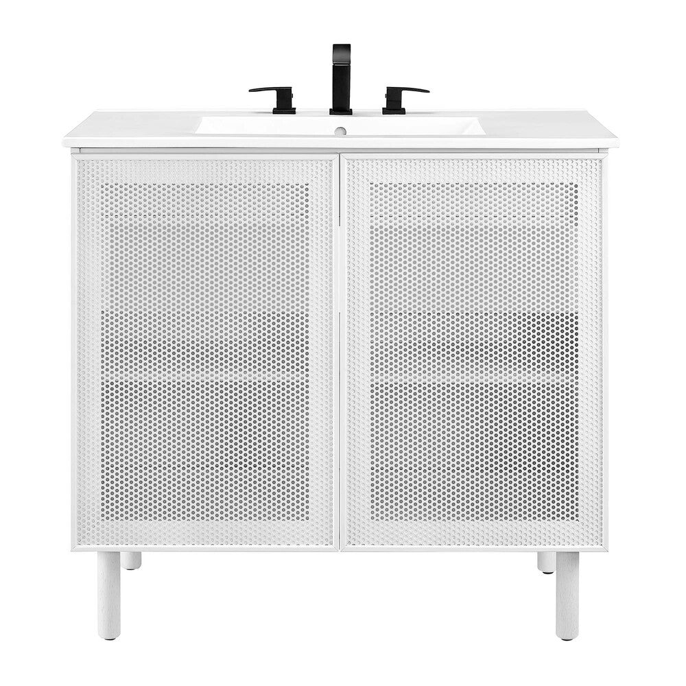 EEI-6678 Calla 36" Perforated Metal Bathroom Vanity by Modway
