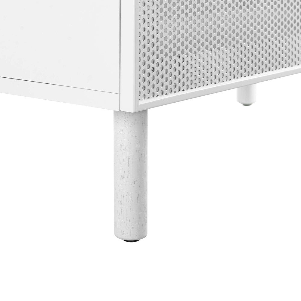 EEI-6680-BLK-WHI Calla 36" Perforated Metal Bathroom Vanity by Modway