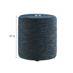 EEI-6651 Callum 16" Round Woven Heathered Fabric Upholstered Ottoman by Modway