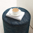 EEI-6651 Callum 16" Round Woven Heathered Fabric Upholstered Ottoman by Modway