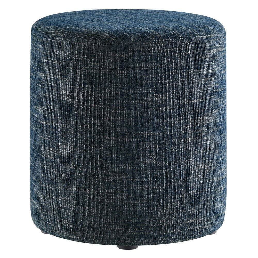 EEI-6651 Callum 16" Round Woven Heathered Fabric Upholstered Ottoman by Modway