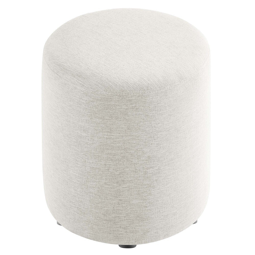 EEI-6651 Callum 16" Round Woven Heathered Fabric Upholstered Ottoman by Modway