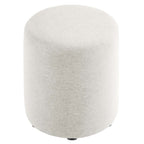 EEI-6651 Callum 16" Round Woven Heathered Fabric Upholstered Ottoman by Modway