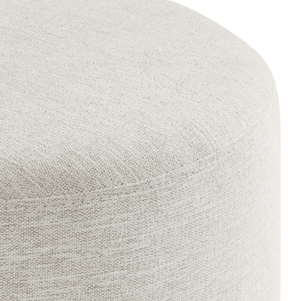 EEI-6651 Callum 16" Round Woven Heathered Fabric Upholstered Ottoman by Modway