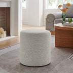 EEI-6651 Callum 16" Round Woven Heathered Fabric Upholstered Ottoman by Modway