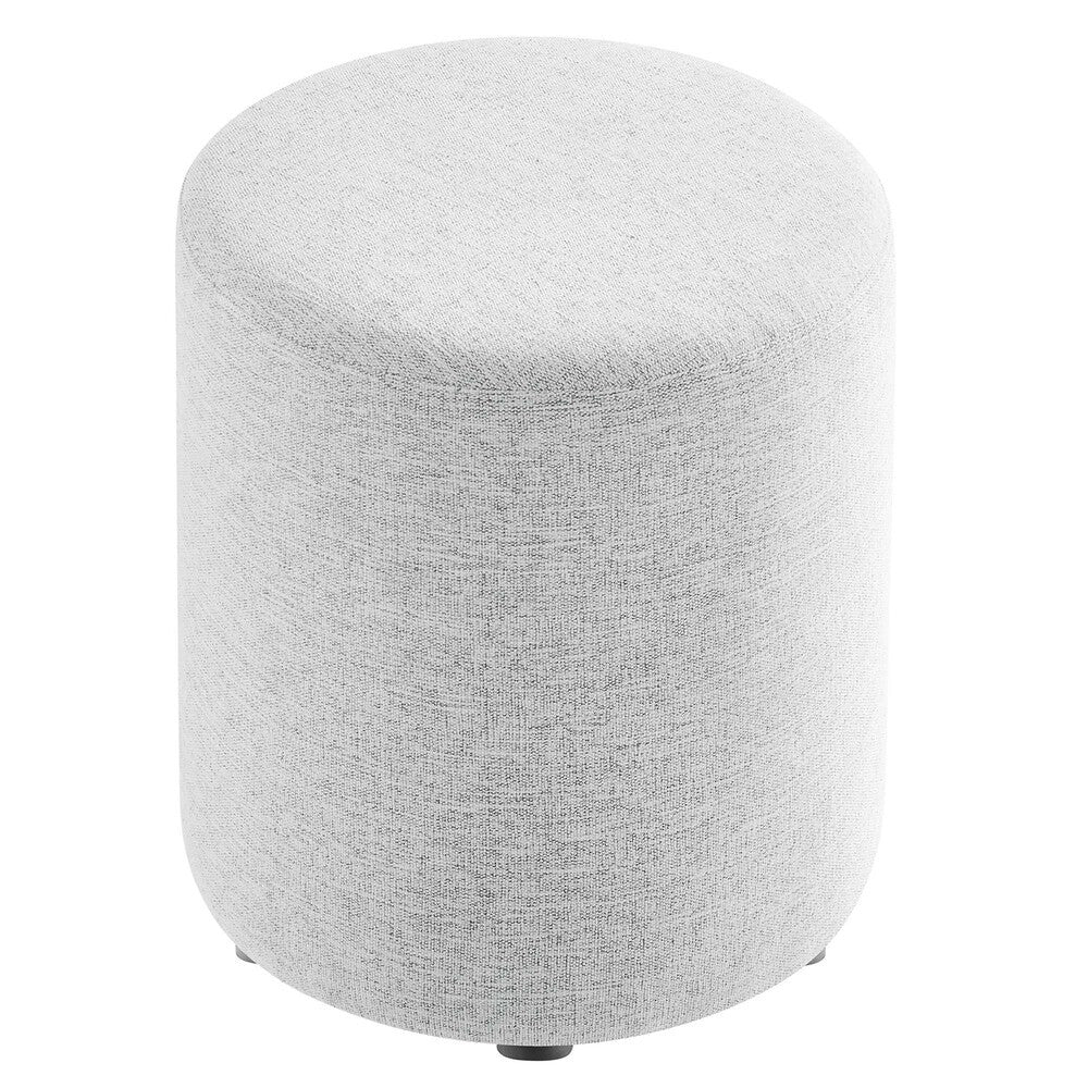 EEI-6651 Callum 16" Round Woven Heathered Fabric Upholstered Ottoman by Modway