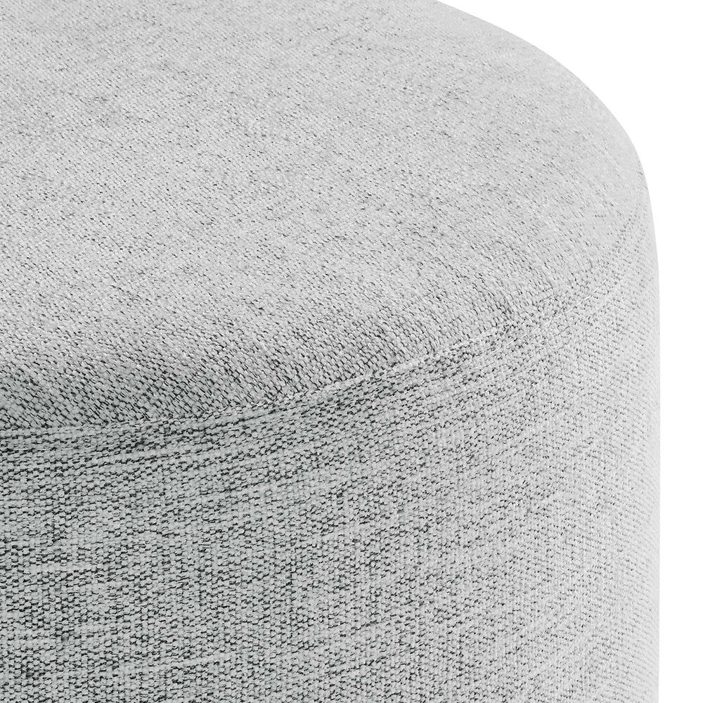 EEI-6651 Callum 16" Round Woven Heathered Fabric Upholstered Ottoman by Modway